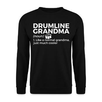 Drumline Drum Gift - Unisex Sweatshirt - black - Front - Alina (178cm) & Michal (187cm)