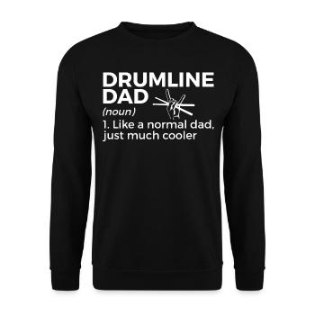 Drumline Trommeln Geschenk - Unisex Pullover - Schwarz - Vorne - Alina (178cm) & Michal (187cm)