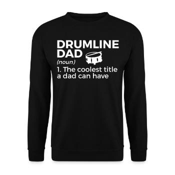 Drumline Drum Gift - Unisex Sweatshirt - black - Front - Alina (178cm) & Michal (187cm)