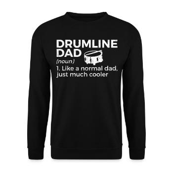 Drumline Drum Gift - Unisex Sweatshirt - black - Front - Alina (178cm) & Michal (187cm)