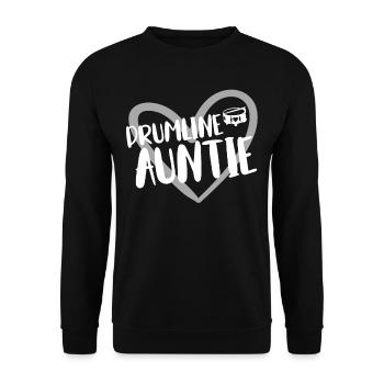 Drumline Trommeln Geschenk - Unisex Pullover - Schwarz - Vorne - Alina (178cm) & Michal (187cm)