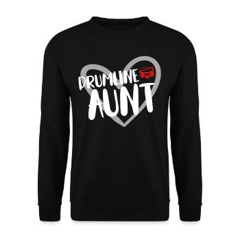 Drumline Drum Gift - Unisex Sweatshirt - black - Front - Alina (178cm) & Michal (187cm)