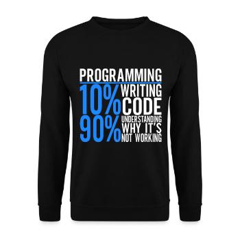 Programmeur Informaticien - Sweat-shirt Unisexe - noir - Devant - Alina (178cm) & Michal (187cm)