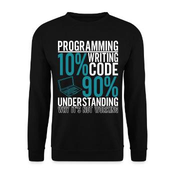 Programmeur Informaticien - Sweat-shirt Unisexe - noir - Devant - Alina (178cm) & Michal (187cm)