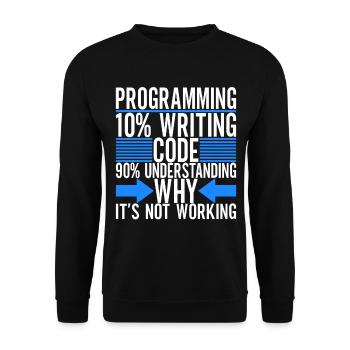 Programmeur Informaticien - Sweat-shirt Unisexe - noir - Devant - Alina (178cm) & Michal (187cm)