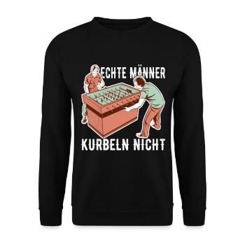 Tischfussball Tischkicker - Unisex Pullover - Schwarz - Vorne - Alina (178cm) & Michal (187cm)