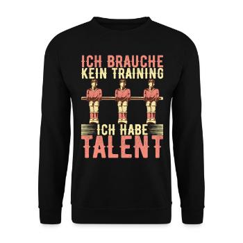Tischfussball Tischkicker - Unisex Pullover - Schwarz - Vorne - Alina (178cm) & Michal (187cm)