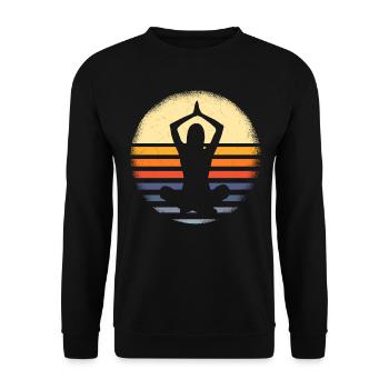 Yoga - Unisex Pullover - Schwarz - Vorne - Alina (178cm) & Michal (187cm)