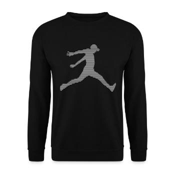 Parkour - Unisex Sweatshirt - black - Front - Alina (178cm) & Michal (187cm)