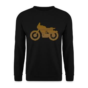 Motorcycle - Unisex Sweatshirt - black - Front - Alina (178cm) & Michal (187cm)