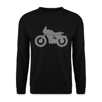 Motorcycle - Unisex Sweatshirt - black - Front - Alina (178cm) & Michal (187cm)