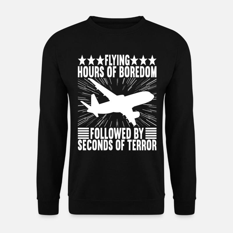 Pilot Airplane - Unisex Sweatshirt - black