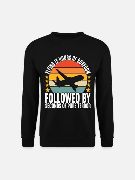 Pilot Flugzeug - Unisex Pullover - Schwarz
