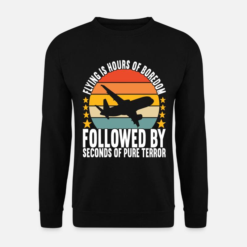 Pilot Airplane - Unisex Sweatshirt - black