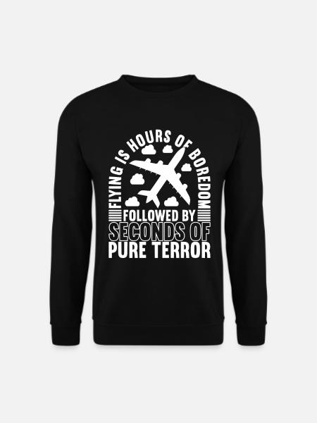 Pilot Flugzeug - Unisex Pullover - Schwarz