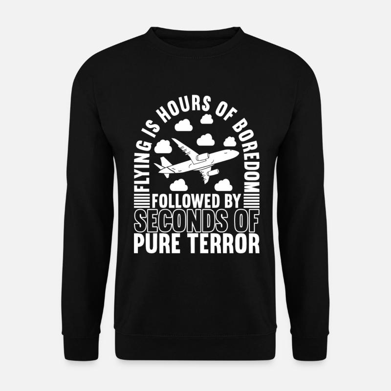 Pilot Airplane - Unisex Sweatshirt - black