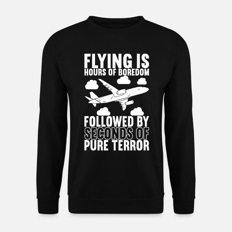 Pilot Airplane - Unisex Sweatshirt - black