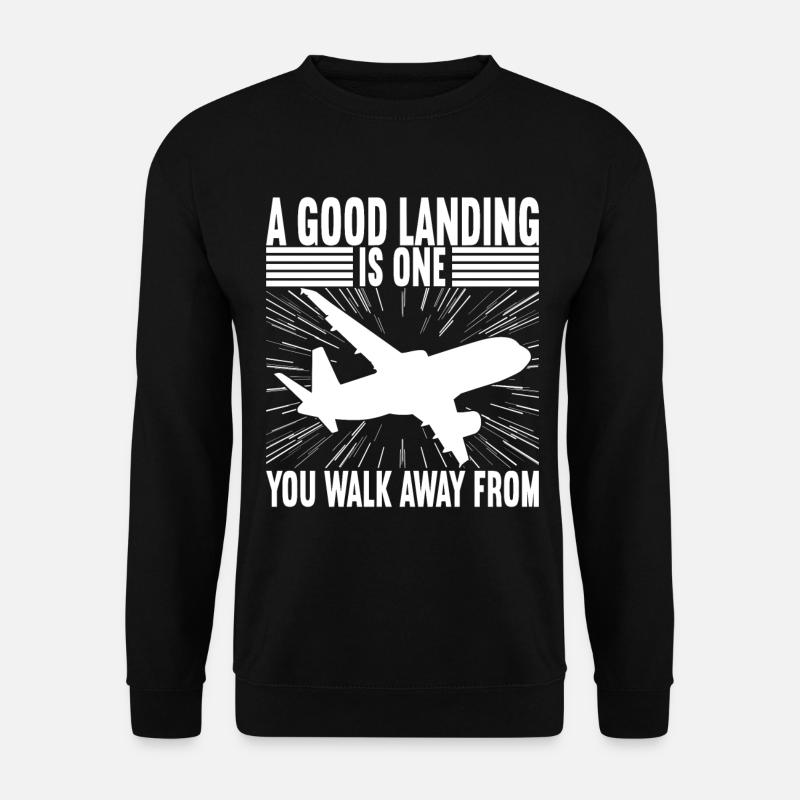 Pilot Airplane - Unisex Sweatshirt - black