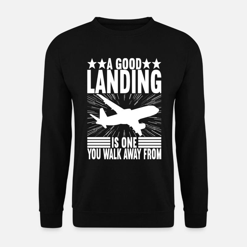 Pilot Airplane - Unisex Sweatshirt - black