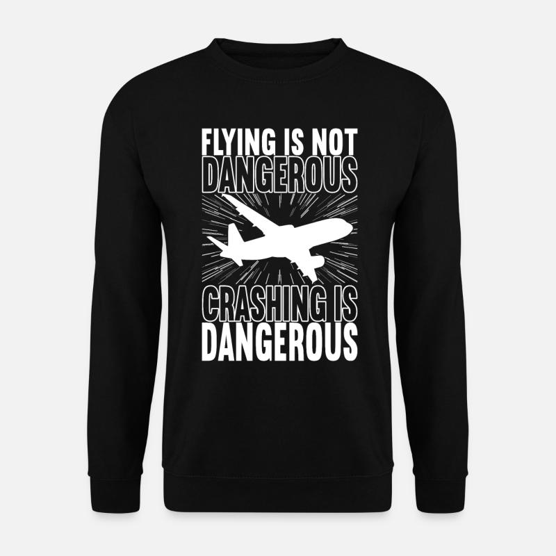 Pilot Flugzeug - Unisex Pullover - Schwarz