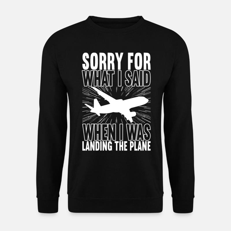 Pilot Airplane - Unisex Sweatshirt - black