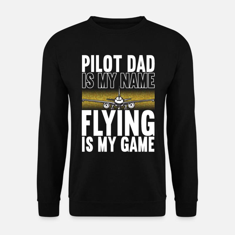 Pilot Airplane - Unisex Sweatshirt - black