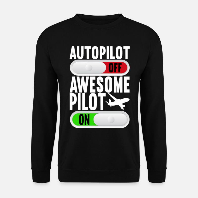Pilot Airplane - Unisex Sweatshirt - black
