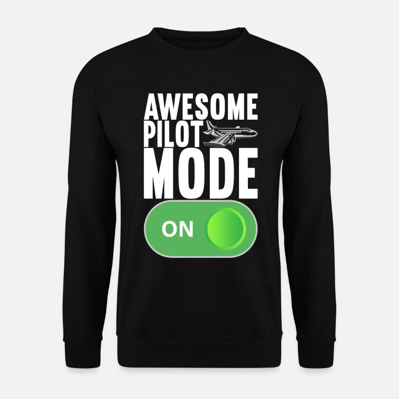 Pilot Airplane - Unisex Sweatshirt - black