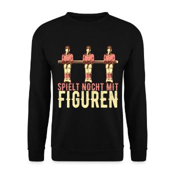 Tischfussball Tischkicker - Unisex Pullover - Schwarz - Vorne - Alina (178cm) & Michal (187cm)