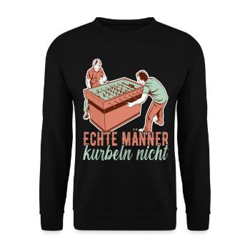 Tischfussball Tischkicker - Unisex Pullover - Schwarz - Vorne - Alina (178cm) & Michal (187cm)