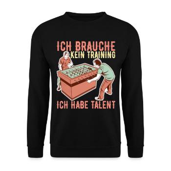 Tischfussball Tischkicker - Unisex Pullover - Schwarz - Vorne - Alina (178cm) & Michal (187cm)