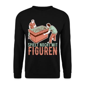 Tischfussball Tischkicker - Unisex Pullover - Schwarz - Vorne - Alina (178cm) & Michal (187cm)