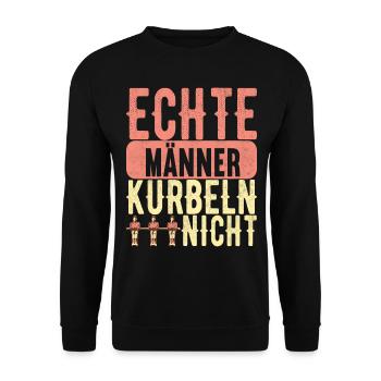 Tischfussball Tischkicker - Unisex Pullover - Schwarz - Vorne - Alina (178cm) & Michal (187cm)