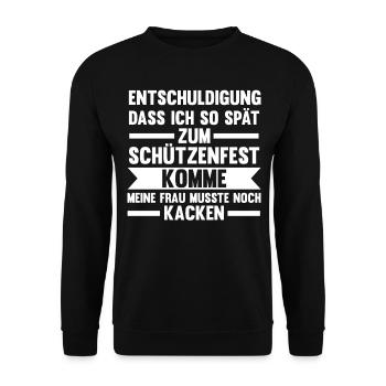 Schützenverein Schützenfest - Unisex Pullover - Schwarz - Vorne - Alina (178cm) & Michal (187cm)