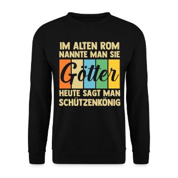 Schützenverein Schützenfest Schützenkönig - Unisex Pullover - Schwarz - Vorne - Alina (178cm) & Michal (187cm)
