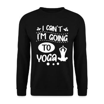 Je ne peux pas aller au yoga yoga amusant - Sweat-shirt Unisexe - noir - Devant - Alina (178cm) & Michal (187cm)