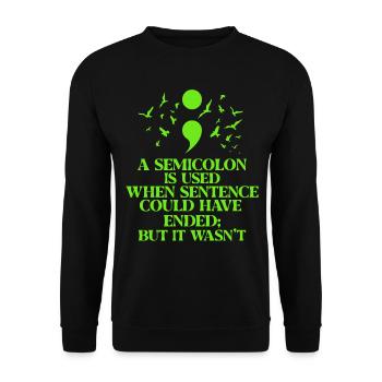 psychology - Unisex Sweatshirt - black - Front - Alina (178cm) & Michal (187cm)