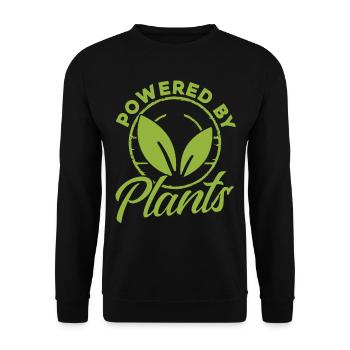 Powered By Plants - Unisex Sweatshirt - black - Front - Alina (178cm) & Michal (187cm)