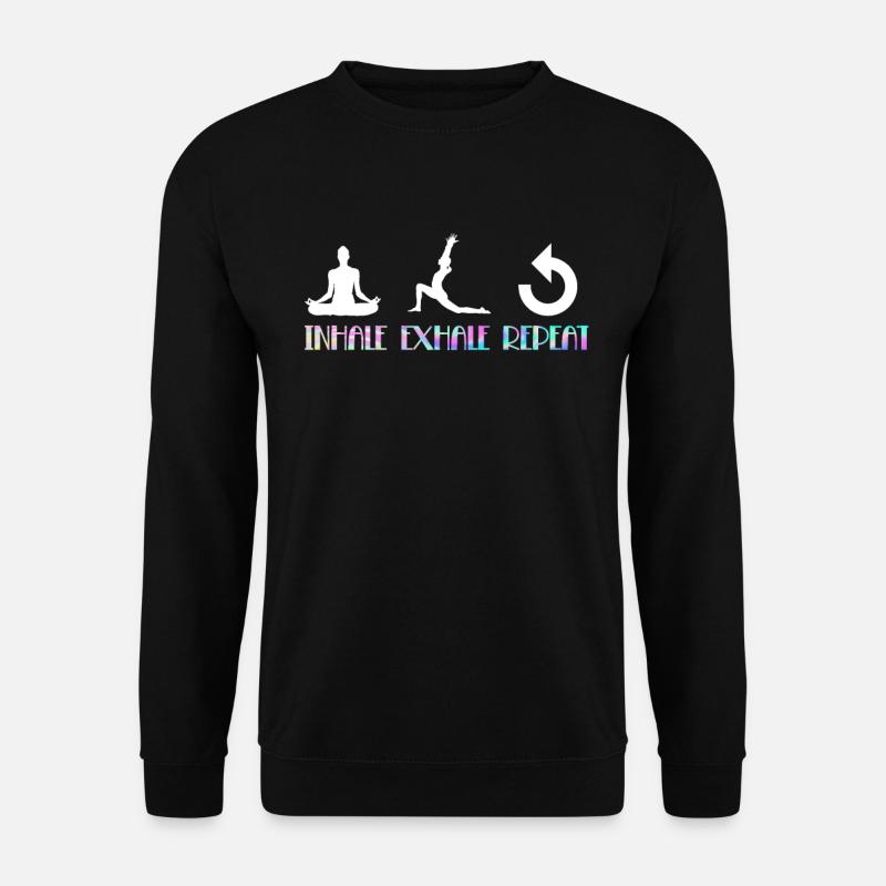 Inhale Exhale Repeat Yoga - Unisex Pullover - Schwarz