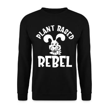 Plant Based Rebel - Unisex Pullover - Schwarz - Vorne - Alina (178cm) & Michal (187cm)