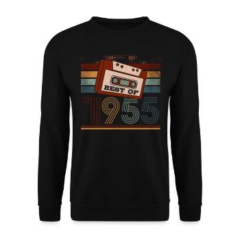 Le meilleur de 1955 | Chemise d’anniversaire | Anniversaire - Sweat-shirt Unisexe - noir - Devant - Alina (178cm) & Michal (187cm)
