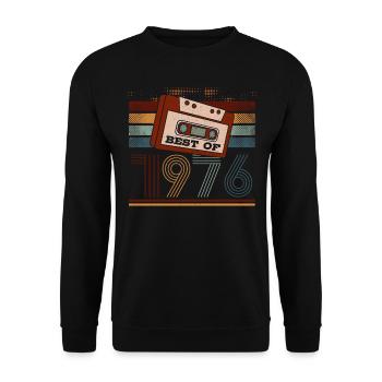 Best Of 1976 | Birthday Shirt | Birthday - Unisex Sweatshirt - black - Front - Alina (178cm) & Michal (187cm)