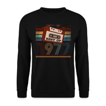 Best Of 1977 | Birthday Shirt | Birthday - Unisex Sweatshirt - black - Front - Alina (178cm) & Michal (187cm)