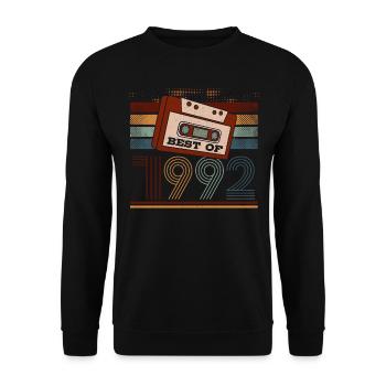 Best Of 1992 | Birthday Shirt | Birthday - Unisex Sweatshirt - black - Front - Alina (178cm) & Michal (187cm)
