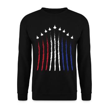 Jet Plane July 4 | Fourth Of July Tee | 4th Of - Unisex Sweatshirt - black - Front - Alina (178cm) & Michal (187cm)