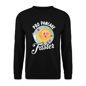Crêpes Sniff Food Petit déjeuner - Sweat-shirt Unisexe - noir - Devant - Alina (178cm) & Michal (187cm)
