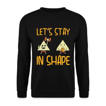 Gym Mignon Motivationnel Géométrique - Sweat-shirt Unisexe - noir - Devant - Alina (178cm) & Michal (187cm)