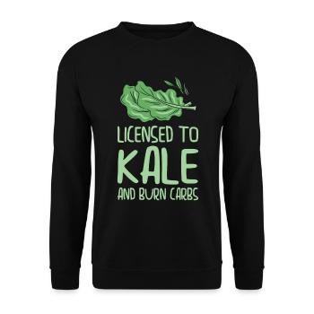 Keto Diät Ernährungsberater Grünkohl Keto - Unisex Pullover - Schwarz - Vorne - Alina (178cm) & Michal (187cm)