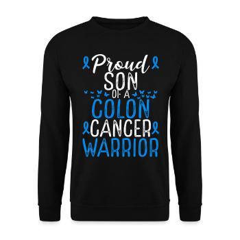 Colon Cancer Awareness Movement for Son Ribbon - Unisex Pullover - Schwarz - Vorne - Alina (178cm) & Michal (187cm)