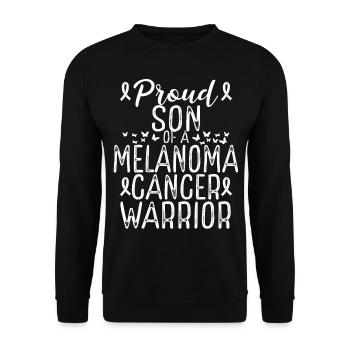 Melanoma Cancer Awareness Movement for Son Ribbon - Unisex Sweatshirt - black - Front - Alina (178cm) & Michal (187cm)
